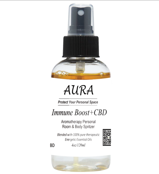 AURA Immune Boost + CBD Aromatherapy Personal Room & Body Spritzer