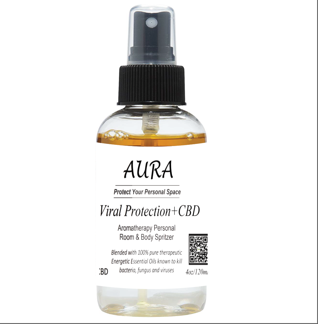 AURA Viral Protection + CBD Aromatherapy Personal Room & Body Spritzer